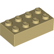 Lego kostka (kostička) 2x4, béžová (300105, 4114319)
